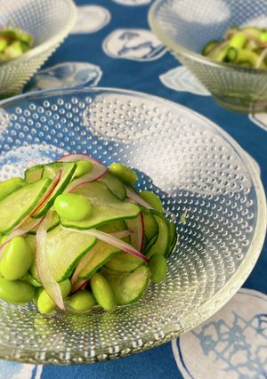 ＊きゅうりと玉ねぎ、枝豆の酢の物＊-レシピのメイン写真