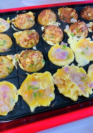 お野菜ぱくぱく！たこ焼き器オムレツ-レシピのメイン写真