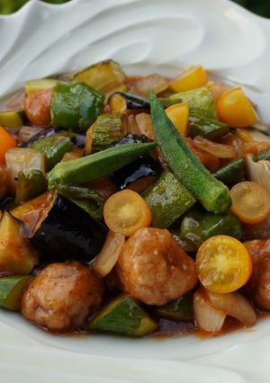 夏野菜の酢豚-レシピのメイン写真