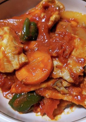 豚バラ肉のトマト煮-レシピのメイン写真