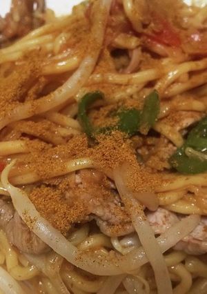 カレー焼きそば☆夏野菜使用-レシピのメイン写真