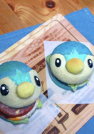 ポッチャマのパンでハムエッグバーガー-レシピのメイン写真