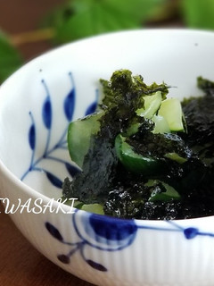 綺麗になれちゃう『胡瓜の韓国海苔和え』-レシピのメイン写真