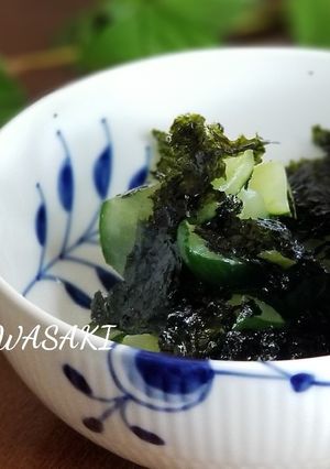綺麗になれちゃう『胡瓜の韓国海苔和え』-レシピのメイン写真