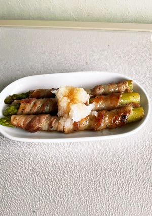 アスパラの肉巻き　　　おろしポン酢-レシピのメイン写真