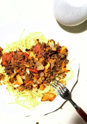 簡単！大豆ミート生トマト〜ミートソース♪-レシピのメイン写真