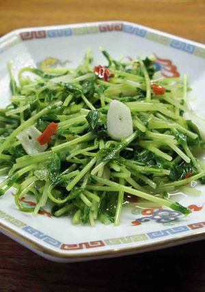 豆苗のにんにく炒め-レシピのメイン写真
