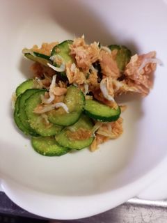 ツナ と きゅうり しらすの胡麻和え-レシピのメイン写真