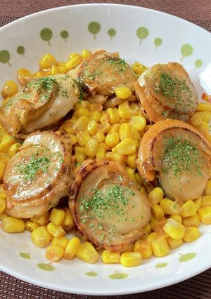 蒸しホタテでバター醤油煮!(^^)!-レシピのメイン写真