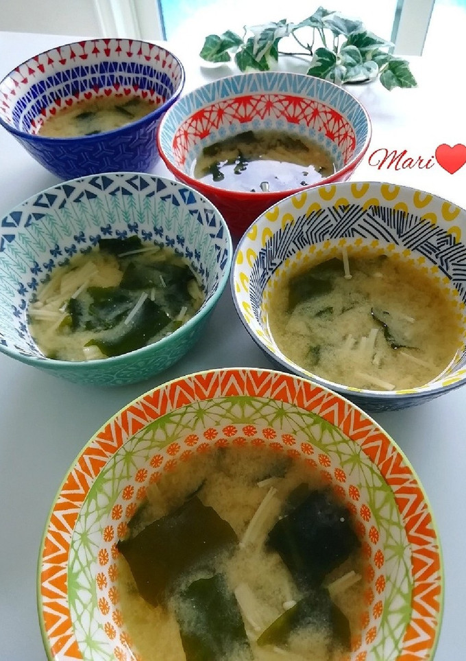 わかめとえのきの味噌汁-レシピのメイン写真