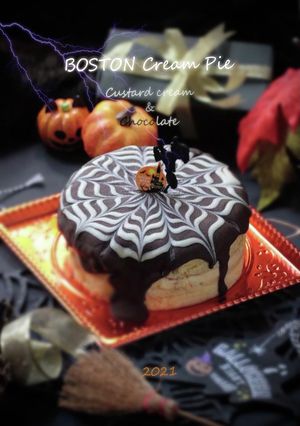 ボストンクリームパイ✽ハロウィンにも～♡-レシピのメイン写真