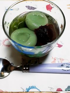 スピーディー抹茶白玉あんみつ。-レシピのメイン写真