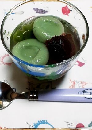 スピーディー抹茶白玉あんみつ。-レシピのメイン写真