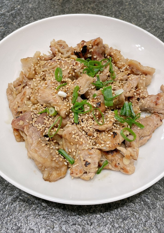 豚こま肉とえのき茸の甘辛炒め-レシピのメイン写真