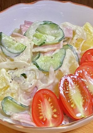 レンチン・玉ねぎたっぷりのポテトサラダ-レシピのメイン写真
