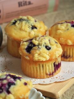 ブルーベリーとクリチのクランブルマフィン-レシピのメイン写真