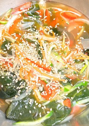【韓国料理で夏バテ防止！】冷製スープ　-レシピのメイン写真