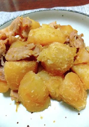 じゃがいもと豚肉の煮物(粉吹き風に)-レシピのメイン写真