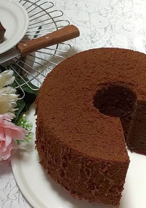 濃厚！！21cmのココアシフォンケーキ-レシピのメイン写真