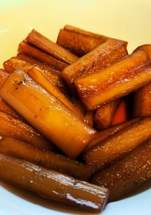 大森「鳥久」さんのゴボウ甘煮（再現）-レシピのメイン写真