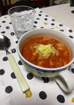 トマト缶で作るキャベツとシメジのスープ-レシピのメイン写真