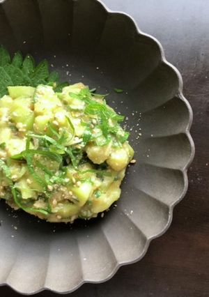 レンジで簡単♪焼かず茄子のなめろう-レシピのメイン写真