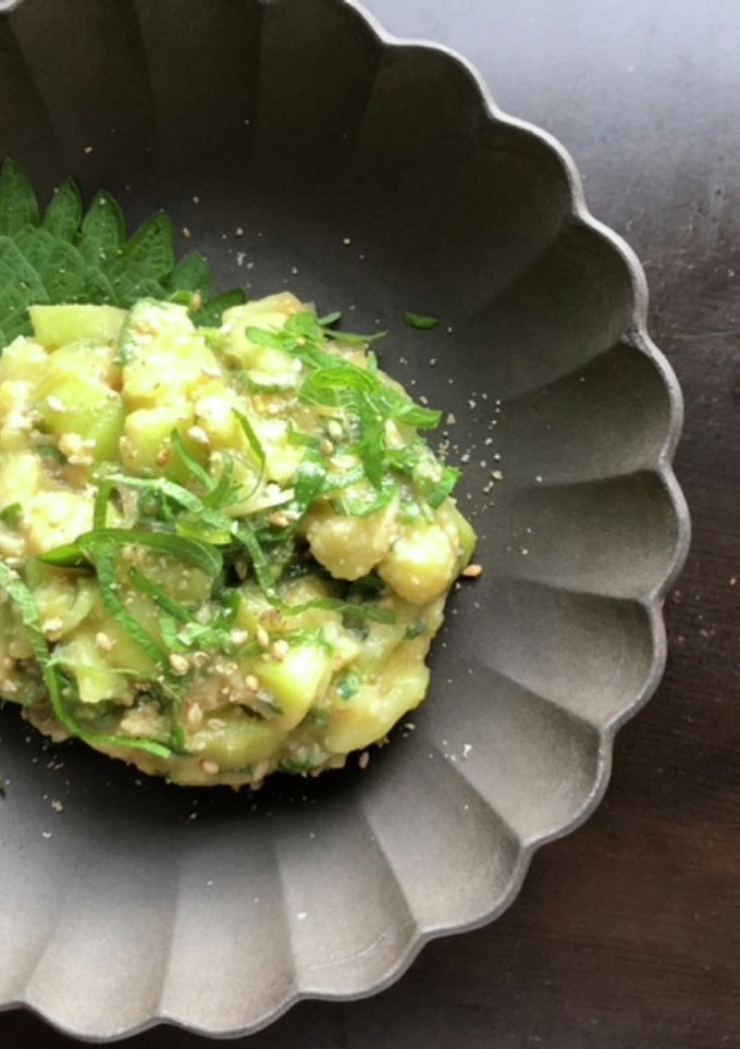 レンジで簡単♪焼かず茄子のなめろう-レシピのメイン写真