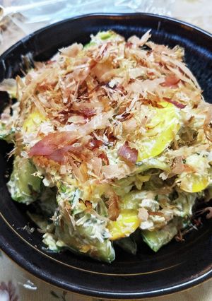簡単火不使用。ズッキーニのクリチ和え-レシピのメイン写真