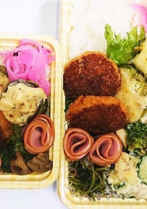 【夫婦弁当103】チーズ焼きとハーブ炒め-レシピのメイン写真