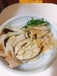 茄子と豚肉のさっぱり蒸し(レンジのみ)-レシピのメイン写真