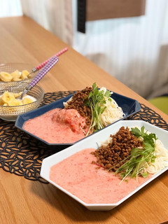 冷やしとろろトマトそうめん-レシピのメイン写真