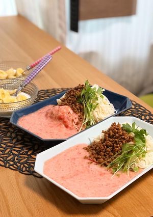 冷やしとろろトマトそうめん-レシピのメイン写真