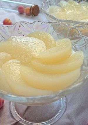 【動画レシピ】レンチン簡単♪桃ババロア風-レシピのメイン写真