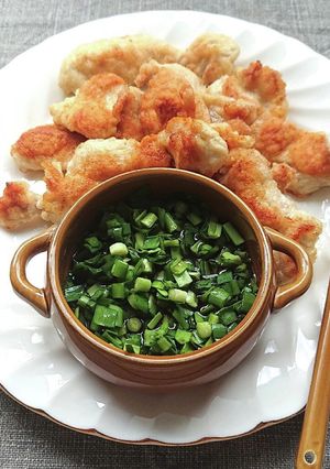 動画レシピ鶏むね肉唐揚げニラめんつゆ添え-レシピのメイン写真