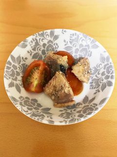 夏の旬野菜!トマトと鯖缶のマリネ-レシピのメイン写真