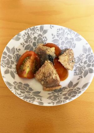 夏の旬野菜！トマトと鯖缶のマリネ-レシピのメイン写真
