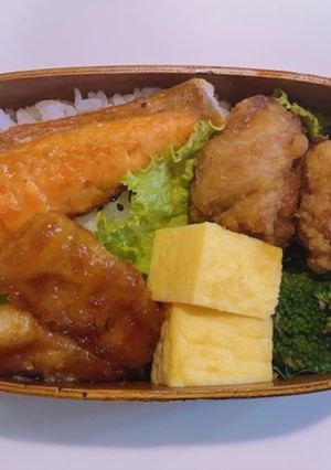 テリテリ鮭弁当-レシピのメイン写真