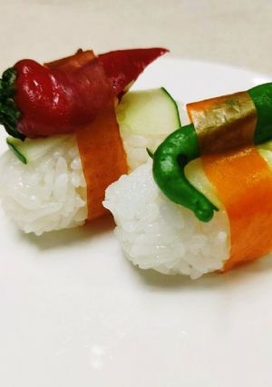 ベジート巻き 野菜のお寿司 万願寺唐辛子-レシピのメイン写真
