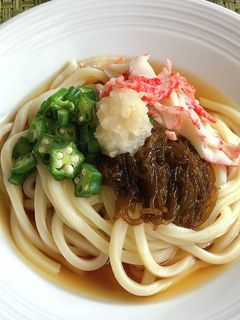 もずくとオクラの冷やしうどん-レシピのメイン写真