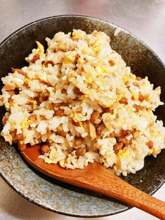 5分でパラパラ!子供も大好き納豆ツナ炒飯-レシピのメイン写真