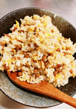 5分でパラパラ！子供も大好き納豆ツナ炒飯-レシピのメイン写真