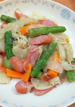 親父特製ヘルシー野菜のオイスター炒め-レシピのメイン写真