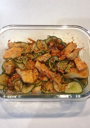 とりむね肉とキムチときゅうりの和物-レシピのメイン写真