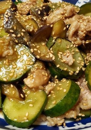 さっぱり中華！豚こま・きゅうり☆ゴマ炒め-レシピのメイン写真