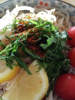大葉たっぷりぶっかけ素麺♪-レシピのメイン写真
