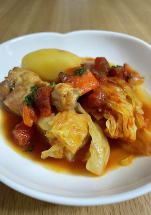 トマト缶でキャベツ煮-レシピのメイン写真