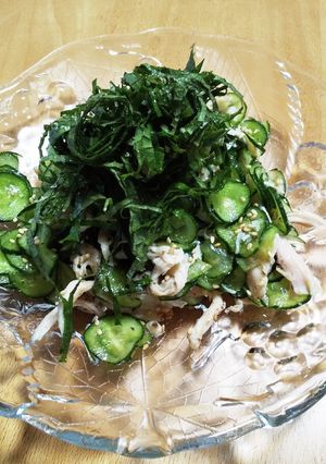 糖質0サラダチキン入り梅干し和え-レシピのメイン写真