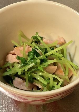 簡単2分♪お弁当にも☆豆苗とハムの和え物-レシピのメイン写真
