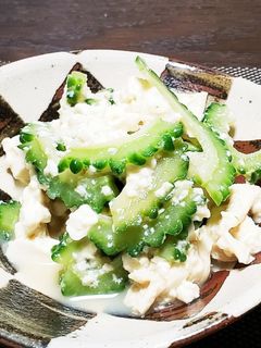 ゴーヤと生湯葉と豆腐のおひたし-レシピのメイン写真