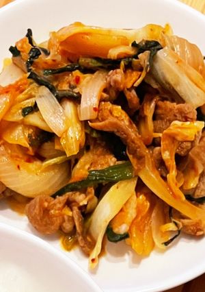 甜麺醤のコク旨豚キムチ炒め★-レシピのメイン写真